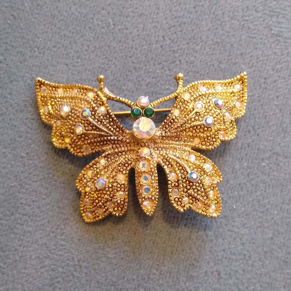 Sparkling Butterfly Brooch